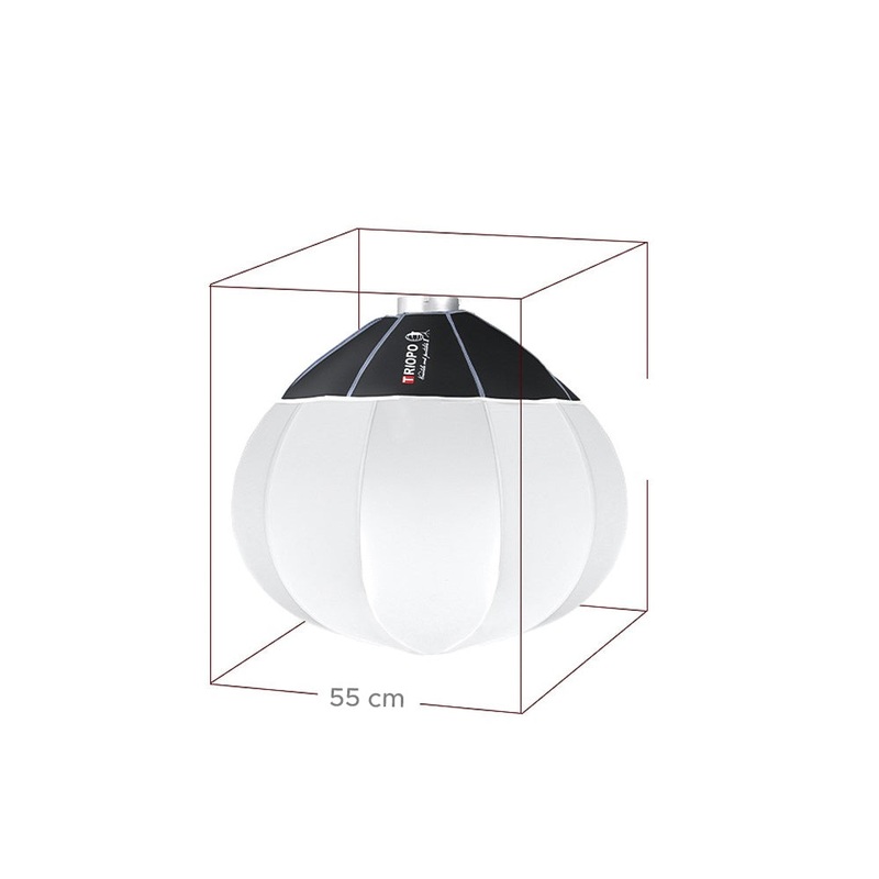 Triopo KQ55 KQ65 KQ85 Foldable Lantern Spherical Collapsible Softbox Bowens Mount Soft Box for Photography Studio Equipment (Available in 55cm, 65cm, 85cm)