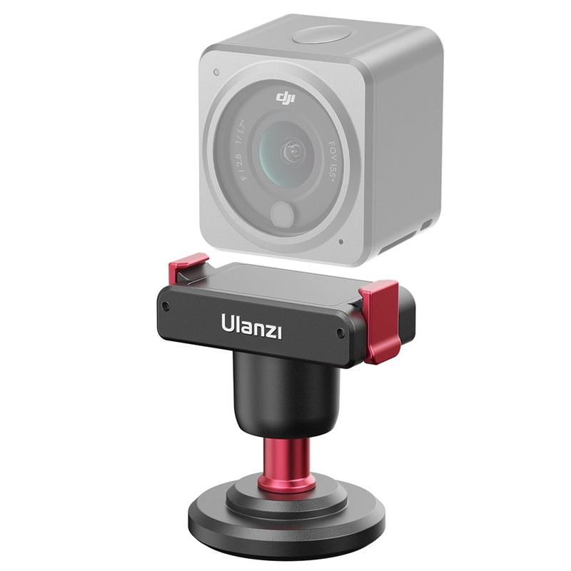 Ulanzi U-170 Magnetic Quick Release Small Head for DJI Osmo Action 2 Camera Adapter Mount with 360 Ballhead, 3M Adhesive