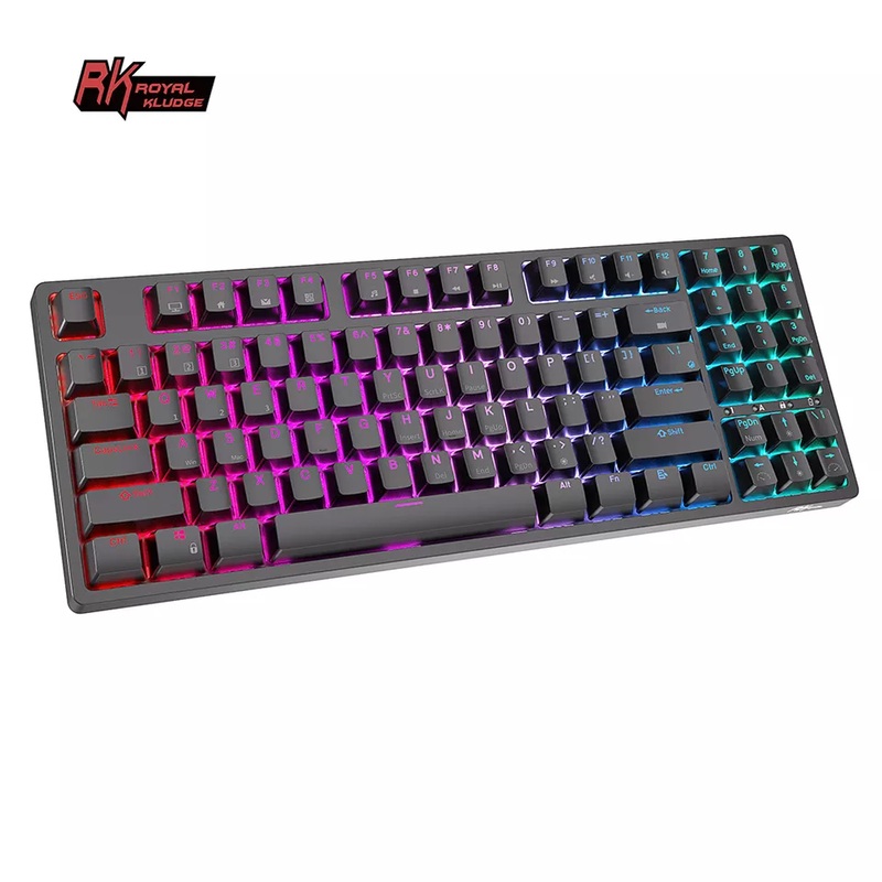 [CLEARANCE] Royal Kludge RK RK92 RGB 92 Keys Tri-Mode BT 5.1, Wired and 2.4Ghz Wireless Mechanical Gaming Keyboard with Hot Swappable Switches (Black) | Brown Tactile
