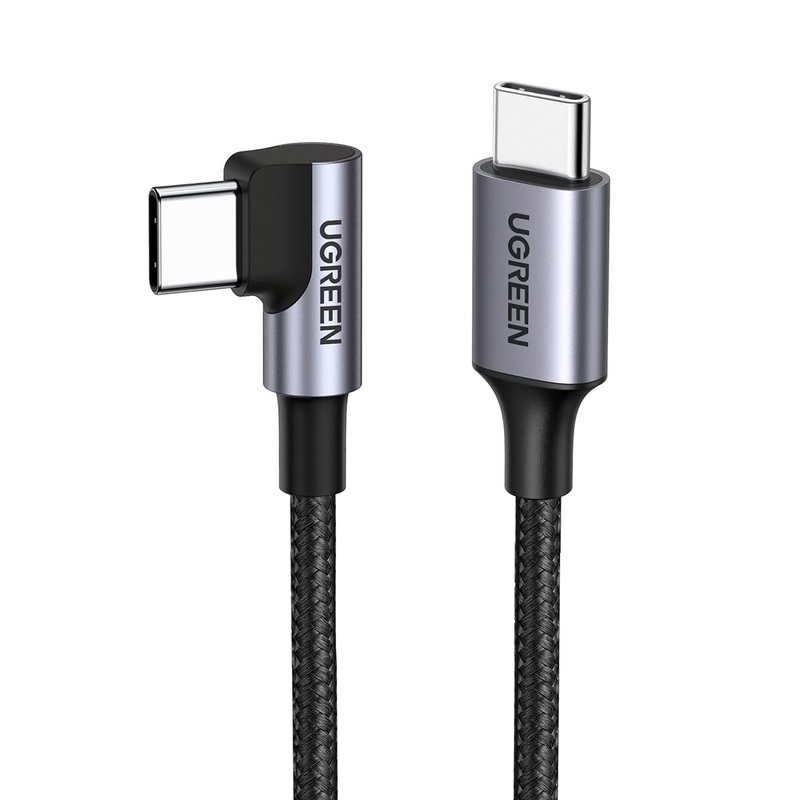 [CLEARANCE] UGREEN 60W PD Type C to Angled USB C Fast Charging Cable for Smartphones and Tablets (0.5 Meter) | 5012
