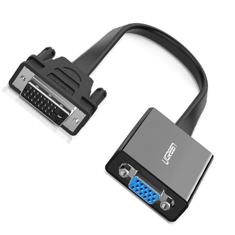 [CLEARANCE] UGREEN DVI-D (24+1) Male to VGA Female Converter with Micro USB 1080P 60Hz HD for Laptop, Desktop, Monitor, Projector (0.3M) | 40259 |