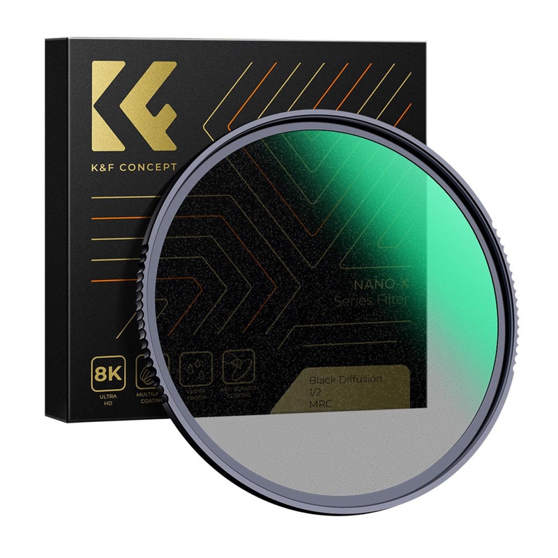 K&F Concept Black Mist 1/2 Density Nano-X Series 82mm Black Diffusion Lens Filter with Special Effects and Ultra Clear Multi-layer Coating
