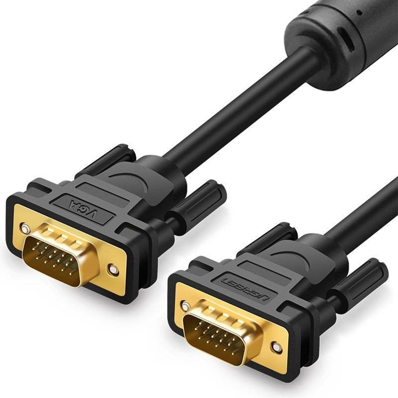 UGREEN FHD 1080P VGA Male to Male Gold-Plated Video Cable for LCD and LED Monitors with Mirror Mode and EMI RFI Interference Protection (Available in 1M, 1.5M, 2M, 3M, 5M) | 1163, 11673, 11646