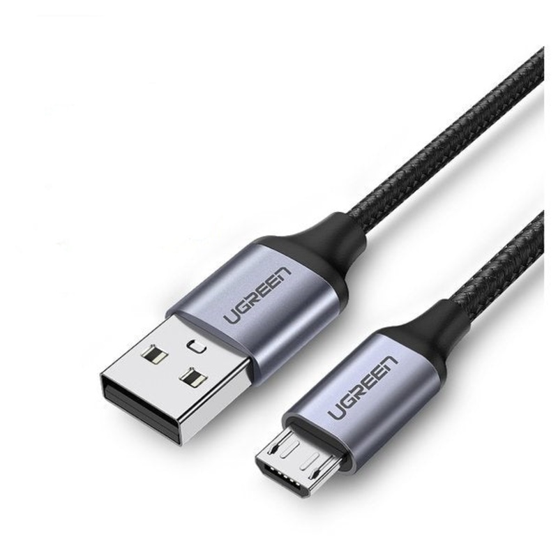 UGREEN USB 2.0 A Male to Micro USB Male Data Charging Cable 2.4A 480Mbps for Mobile Phones and Other Compatible Devices (2M) (Black)