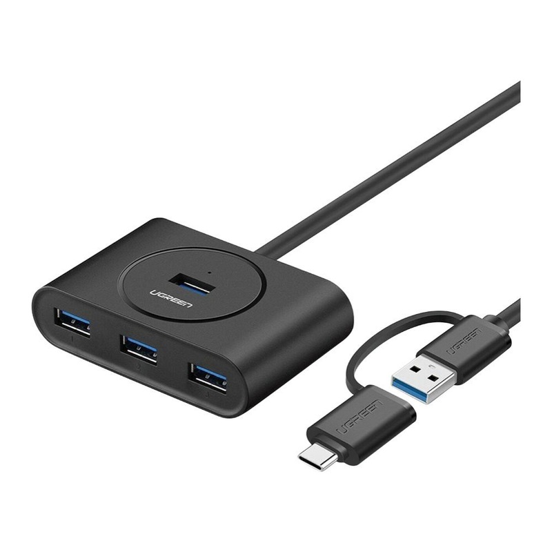 [CLEARANCE] UGREEN 2-in-1 4-Port USB 3.0 to USB-C and USB-A with 5Gbps Data Speed and OTG Function Compatible | 40850