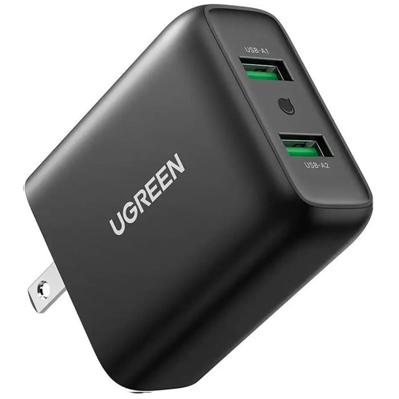 [CLEARANCE] UGREEN 36W USB 3.0 2-Port Dual Wall Quick Charger Adapter for Laptop, Tablet, Phone | 70151