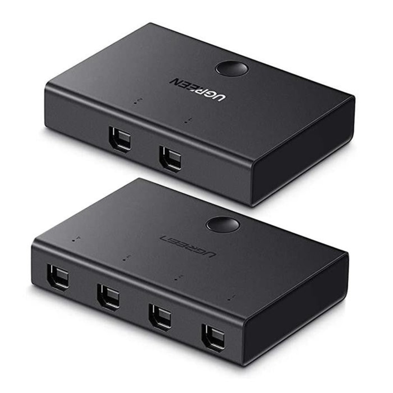 [CLEARANCE] UGREEN 480Mbps USB 2.0 Sharing Switch Plug and Play with 1.5m USB Cables (4-to-1) | 30346