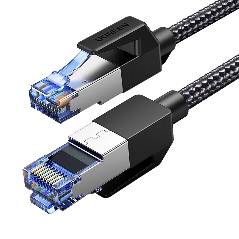 [CLEARANCE] UGREEN CAT8 Nylon Braided RJ45 LAN Ethernet Network Cable with 40 Gbps Data Speed 2000MHz Bandwidth for Home and Office Networking | 80433