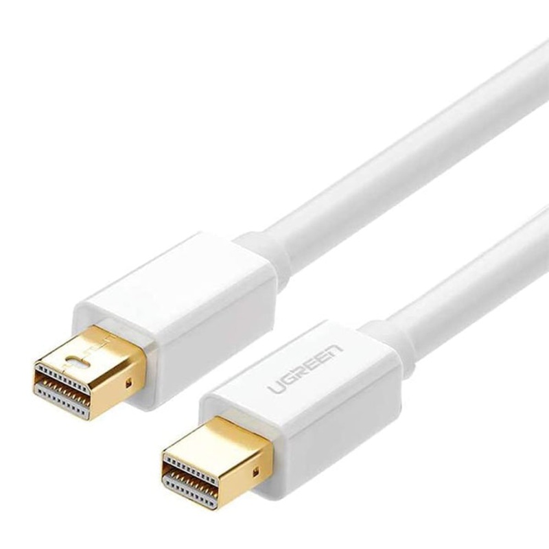 [CLEARANCE] UGREEN Mini DisplayPort DP Male to Male Gold-plated Cable 2 Meters 8.64Gbps Plug and Play for Computers, Monitor, Projector, HDTV (White) (2M) | 10429