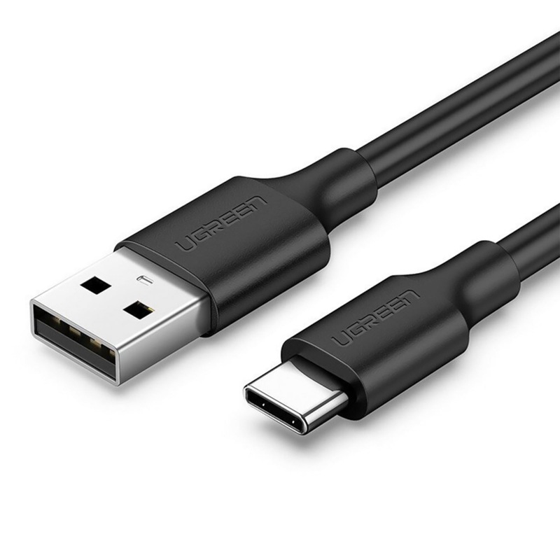 [CLEARANCE] UGREEN USB-A 2.0 Male to USB-C Male 3A Fast Charging Data Cable with Nickel Plating, 480Mbps Transfer Speed, Overvoltage Protection (Black) (3M) | 60826