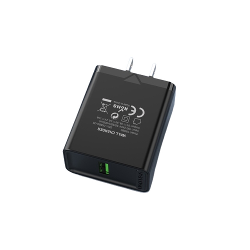 Vention 12W / 18W USB Single Port Fast Charge Wall Charger for Phone Tablet and Other Devices (US Plug) (Black, White) | FAA, FAB