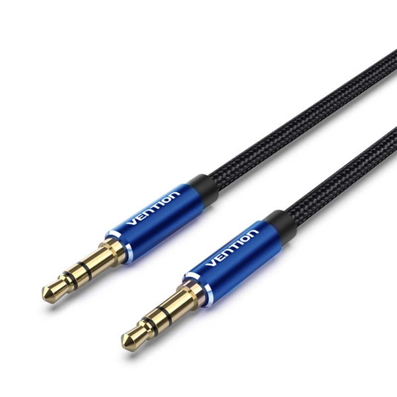 Vention 3.5mm Male to Male High Quality AUX Audio Cable 29AWG for Laptop, Car Stereos, Headphones, Smartphone (Blue) (5M) | BAWL