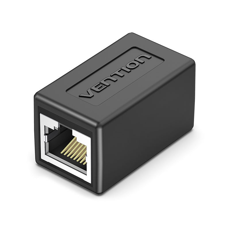 Vention CAT6 FTP Keystone Jack Ethernet LAN Cable Coupler with Durable PVC Shell (Black) | IPVB0