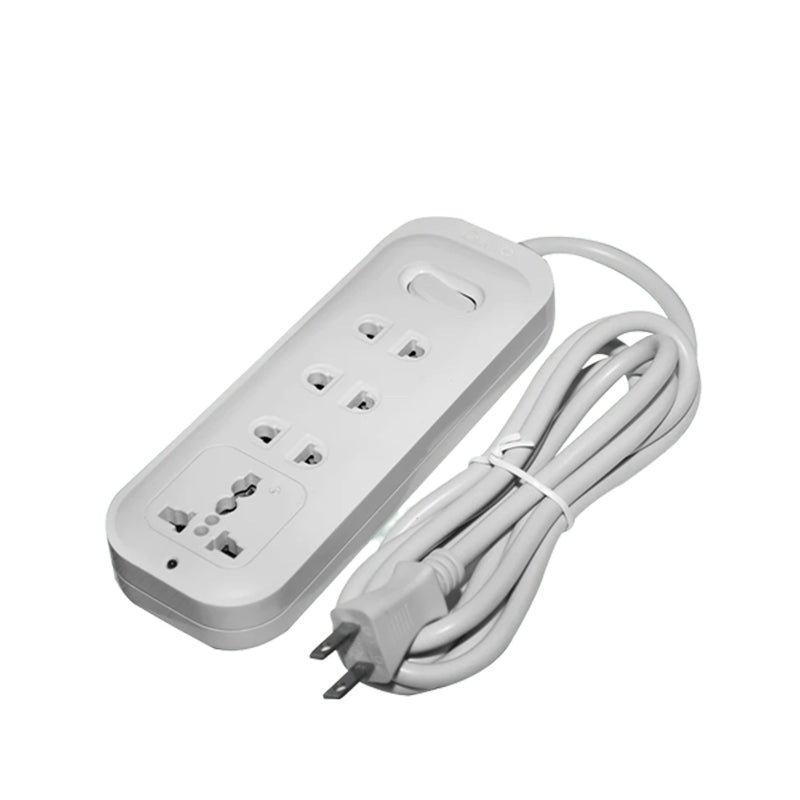 OMNI 2m Extension Cord Set with 4 Gang Universal Outlet Socket & Switch 2500W 10A 220V with Built-in Safety Circuit Breaker for Electronics Appliances | WER-103-PK