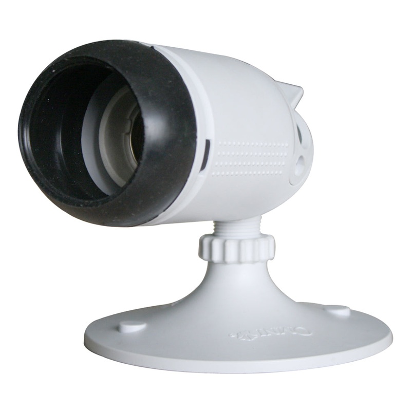 OMNI Deluxe Weatherproof Lamp Holder 130W 220V E27 with IP65 Rating, Polycarbonate Enclosure, Heat Dissipation, Energy Saving for Exterior Lighting | Single, Twin| OMNI E27-DWH