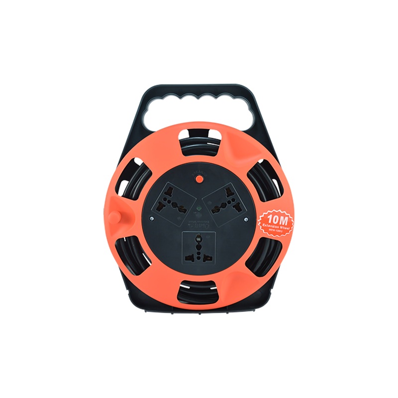 OMNI Heavy Duty Extension Wheel – 10m, 15m 2500W 10A 220V with 3 Gang Universal Outlets, Overheating Protection, Power Safety Breaker, Rapid Flame Retardant for Industrial Equipment |  WEW-10M-U WEW-15M-U