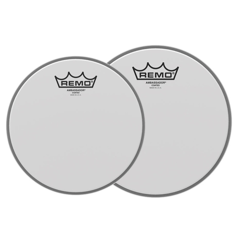 Remo Ambassador 8 / 14 Coated Drum Head with 1-Ply 10 Mylar Coated Film with Warm Open Tones, Bright Attack and Controlled Sustain for Snare, Tom and Resonant Batter Drums BA-0108 BA-0114