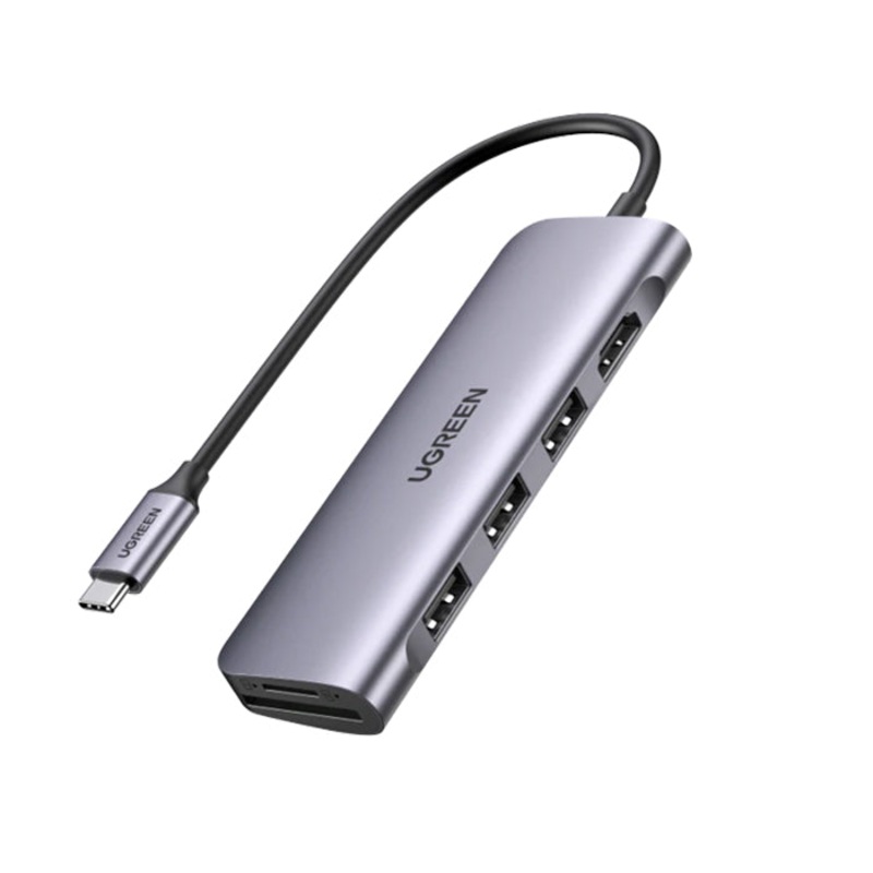 UGREEN 4K 60Hz 6-in-1 USB-C to USB 3.0, HDMI, SD/TF Card Reader Multiport Adapter Hub with 5Gbps Data Transfer Speed for Smartphone, Tablet, Laptop | 60383