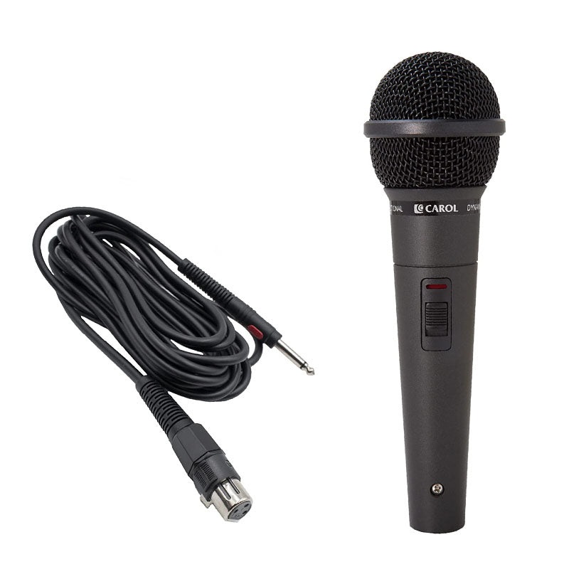 CAROL GS-56 Dynamic Unidirectional Vocal Cardioid Microphone with 4.5M XLR Cable, Wide Sound Range, Shock Absorb Effect and Vibration Noise Reduction for Classroom, Home Entertainment and Presentations