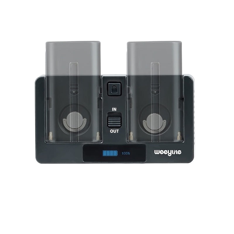 [CLEARANCE] Viltrox WB-2 2-Pin Li-ion Battery Adapter Replacement Dual Charger with LCD Indicators for Sony NP-F970 NP-F960 NP-F975 NP-F570 and Ninja 200/300/400 LED Video Light