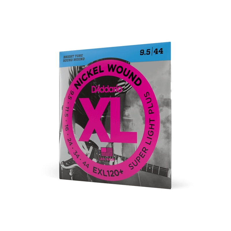 D’Addario XL Super Light Plus Electric Guitar Strings Set (.0095-.044) with Nickel Wound & Carbon Steel | EXL-120 PLUS