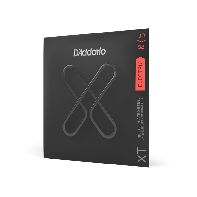 D’Addario XT Light Top/Heavy Bottom Coated Electric Guitar String Set with Nickel Steel Core for Deeper Low End and Balanced Tones (.010-.052) | XTE1052