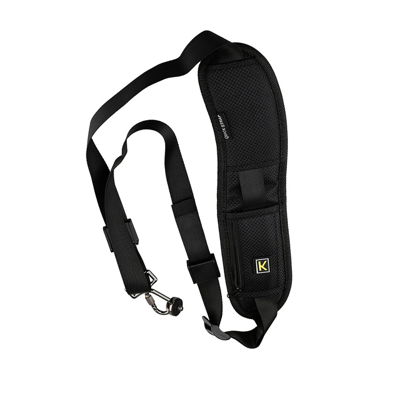 K&F Concept 1.7ft Single Shoulder / Neck Adjustable Camera Strap with Quick Release Function, Small Pocket Storage and Safety Tether for DSLR Cameras | GW44-0006