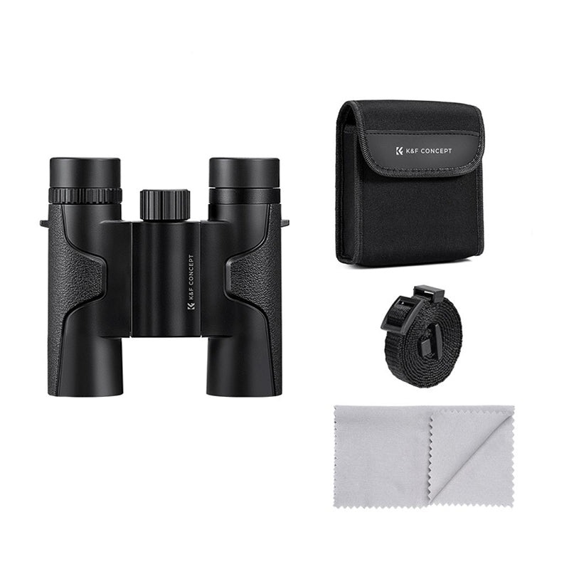 K&F Concept 10×25 BAK4 Prism Wide Angle HD Binoculars IP65 Waterproof, 294Ft Max Range with FMC Lens, 25mm Large View Eyepiece for Outdoor Travel, Camping and Bird Watching | KF33-070