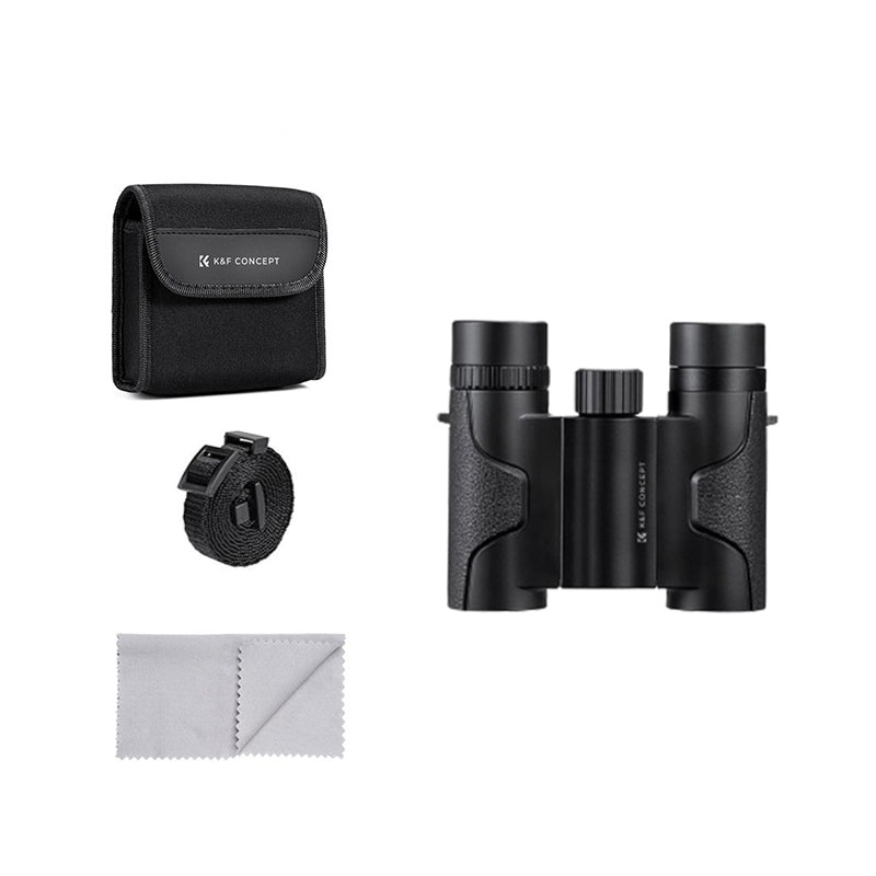 K&F Concept 8×21 BAK4 Prism Wide Angle HD Binoculars IP65 Waterproof, 378Ft Max Range with FMC Lens, 21mm Large View Eyepiece for Outdoor Travel, Camping and Bird Watching | KF33-069