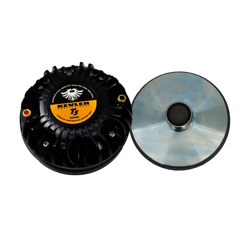 KEVLER T-5 500W Titanium Dome Shape Compression Driver Speaker with 51mm Voice Coil, 8 Ohms Impedance and 1 Exit Throat for Speakers