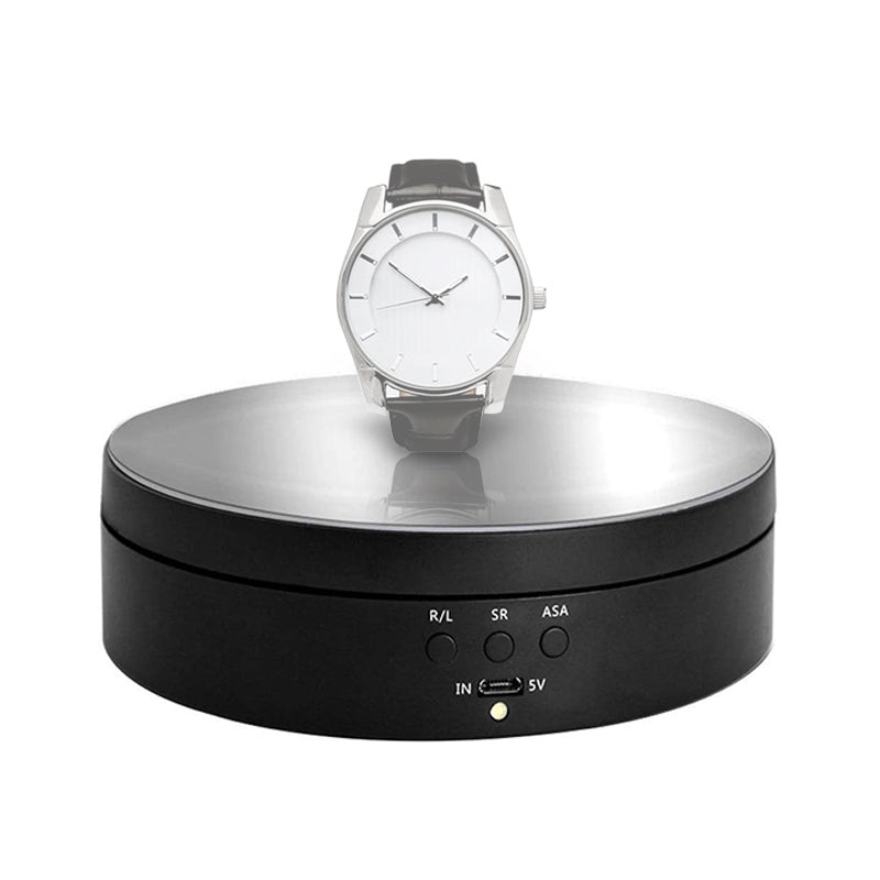 Pxel AA-TT4 Electric 360 Degree Rotating Motorized Turntable Base Stand Platform Display with USB Power Cable for Jewelry, Watch, 3D Models Photography
