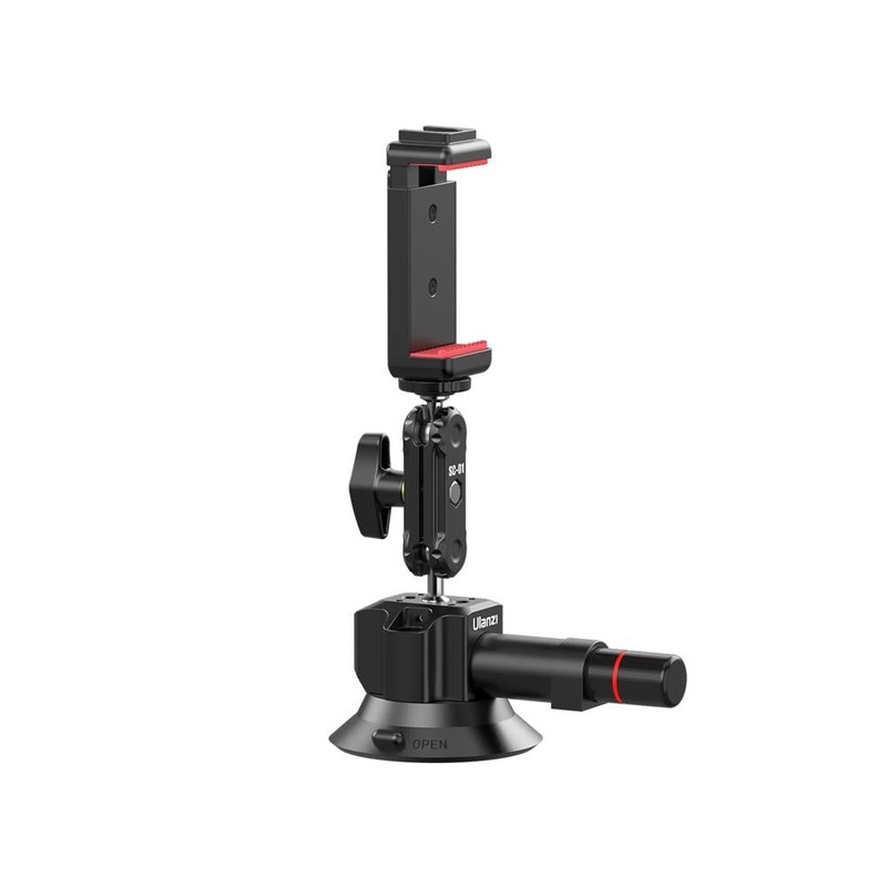 Ulanzi SC-01 3 Portable Suction Cup Mount with Strong Air Pump Vacuum Cup, 1Kg Load Capacity and 360 Degree Rotatable Ball Head | 3089