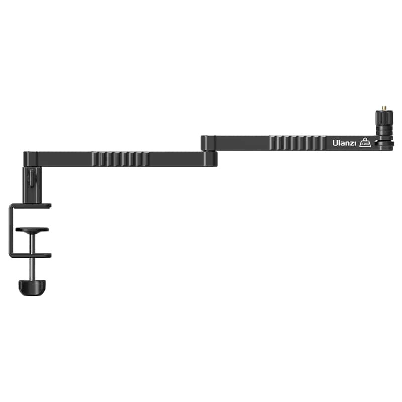 Vijim by Ulanzi LS26 Low Profile Microphone Boom Arm with 2kg Load Capacity, 48cm / 19 Horizontal Range and C-Shape Padded Table Clamp | 2991