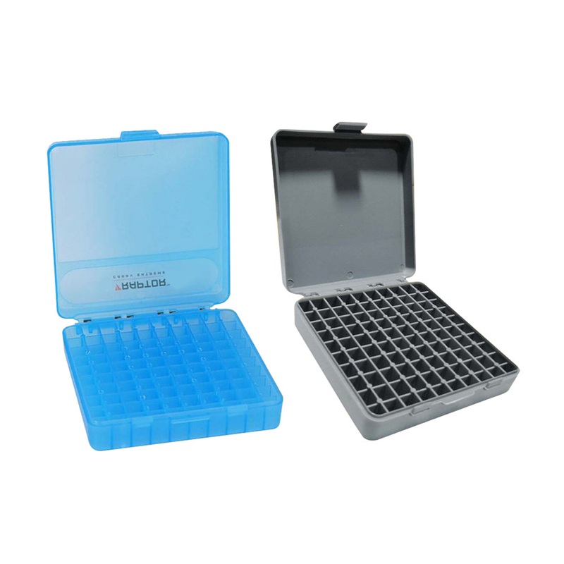 [CLEARANCE] Raptor TB-906 Ammo Box Water/Dust Resistant Plastic Case 100 Rounds Flip Top Snaplock with IP65 Rating (Gray) TB 906