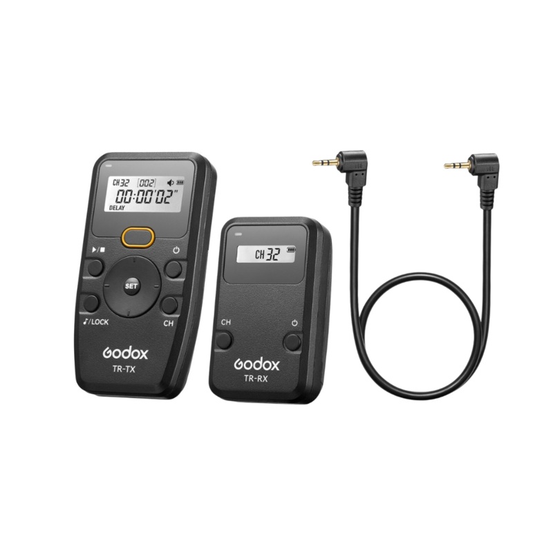 Godox TR Series 2.4GHz Wireless Timer Shutter Remote Control Transmitter Receiver with 100m Range, 6 Timer Shooting Modes for Canon, Nikon, Panasonic, Sony Camera Photography TR-N3