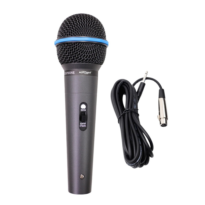 Konzert KPM-38 Dynamic Capsule Cardioid High Performance Wired Microphone with 6-Meter PL Jack Cable with Max Sound Efficiency and Uniform Frequency Response