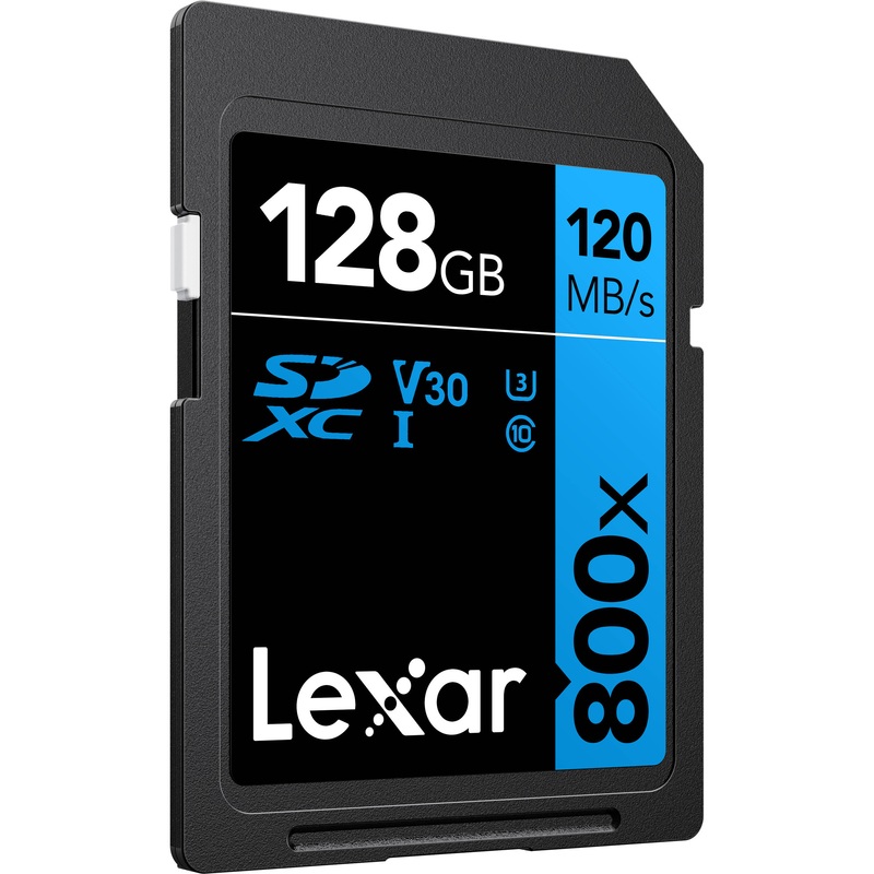 Lexar BLUE Series High-Performance 800X SDHC / SDXC 32GB 64GB 128GB UHS-I Class 10 SD Card with 120 MB/S Read Speed LEXAR LSD0800P032G-BNNNG, LSD0800P064G-BNNNG, LSD0800P128G-BNNNG