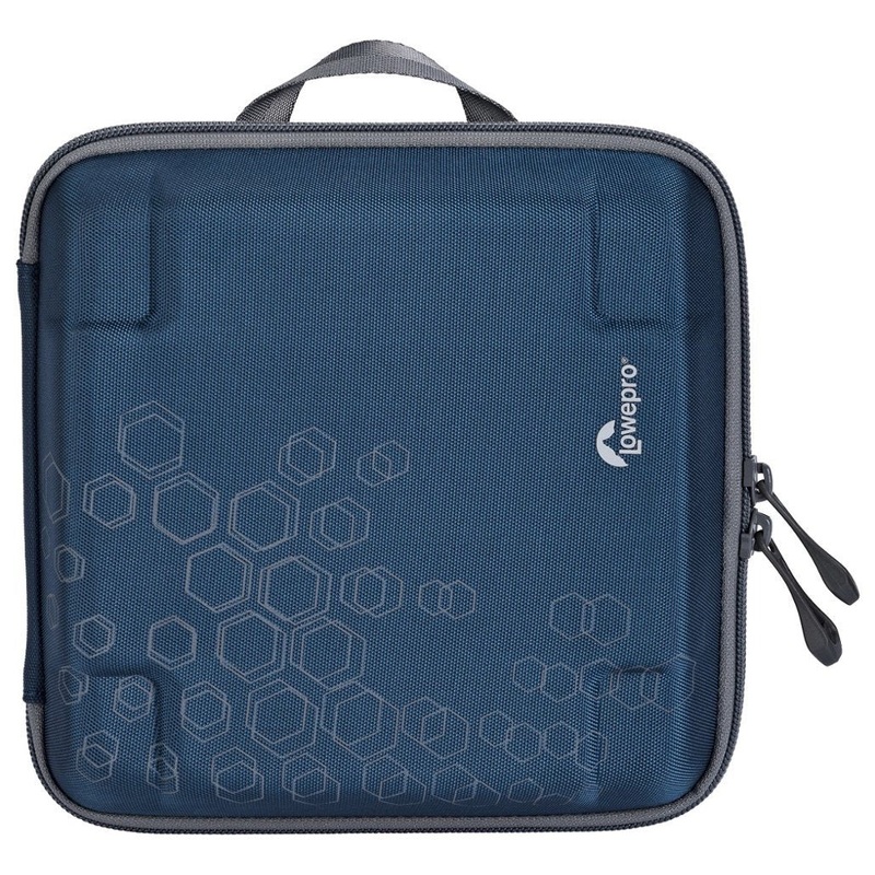 Lowepro Dashpoint AVC 2 Galaxy Blue Hard-Shell Case for Multiple Action Camera and Accessories, Dual Zipper Function, Lightweight Hard-Shell Exterior with Side Handle Grip and Soft Interior with Removable Padded Divider