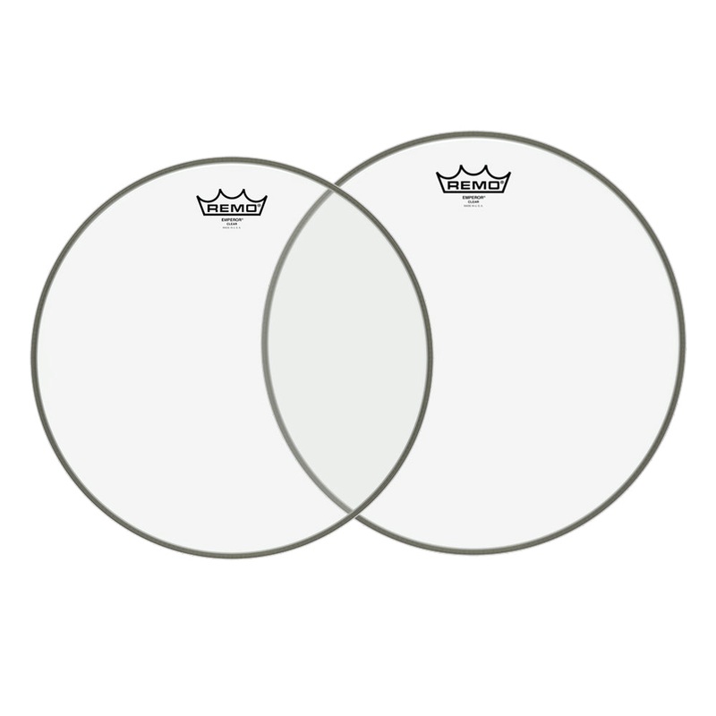 Remo Emperor 14 / 16 Clear Drum Head with 2-Ply 7 Mylar Clear Film with Attack, Projection and Increased Durability for Snare, Tom and Resonant Batter Drums BE-0314-00 BE-0316-00