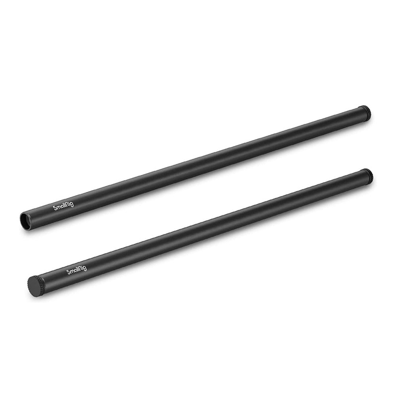 SmallRig 2pcs 16 Black Aluminum Alloy Rod (PAIR) with 1.5cm Diameter (M12-40cm) for Videography and Studio Equipment 1054