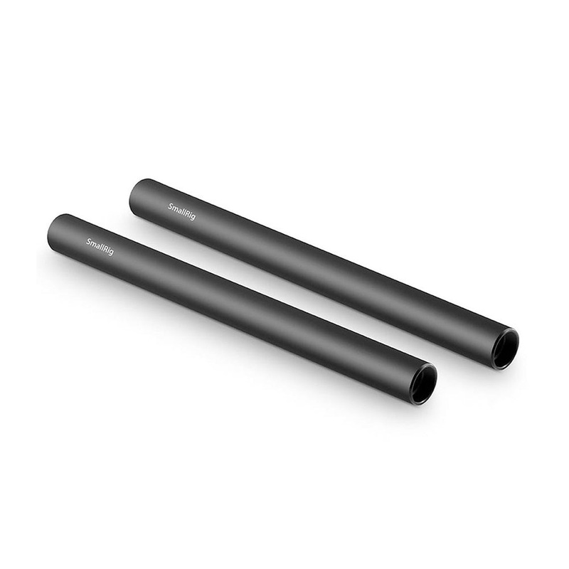 SmallRig 2pcs 8 Black Aluminum Alloy Rod (PAIR) with 1.5cm Diameter (M12-20cm) for Videography and Studio Equipment 1051