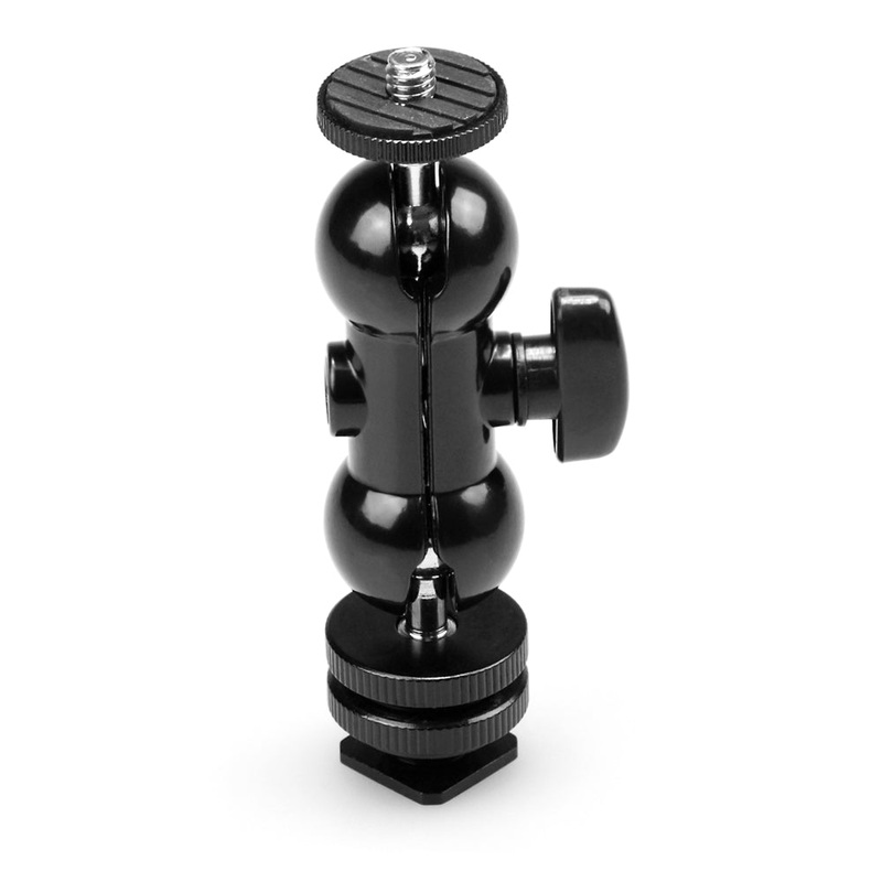 SmallRig Multifunction Double Ball Head with Cold Shoe Adapter and Knob with 1/4-20 Screw for Camera Accessories 1135