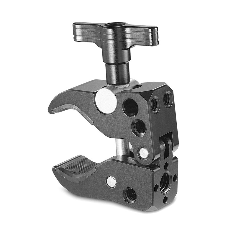 SmallRig Super Clamp with ARRI-Style Accessory Thread for 10-55mm Rods, 2.5kg Load Capacity, 1/4-20 Threads for Monitor, Light and Camera to Rod Attachment 2220