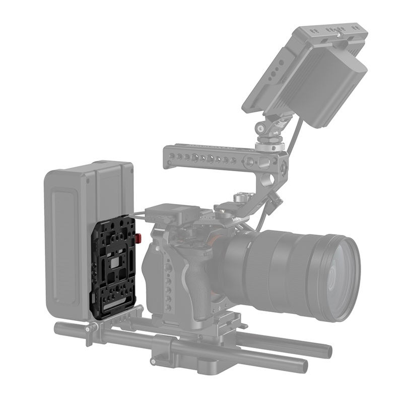 SmallRig V Mount Battery Plate with M4 and M3 Countersinks, ARRI 3/8-16 Threaded holes, 1/4-20 M4 Screw with Anti-Twist Design for Cameras V Mount Batteries & Blackmagic URSA Mini 2988