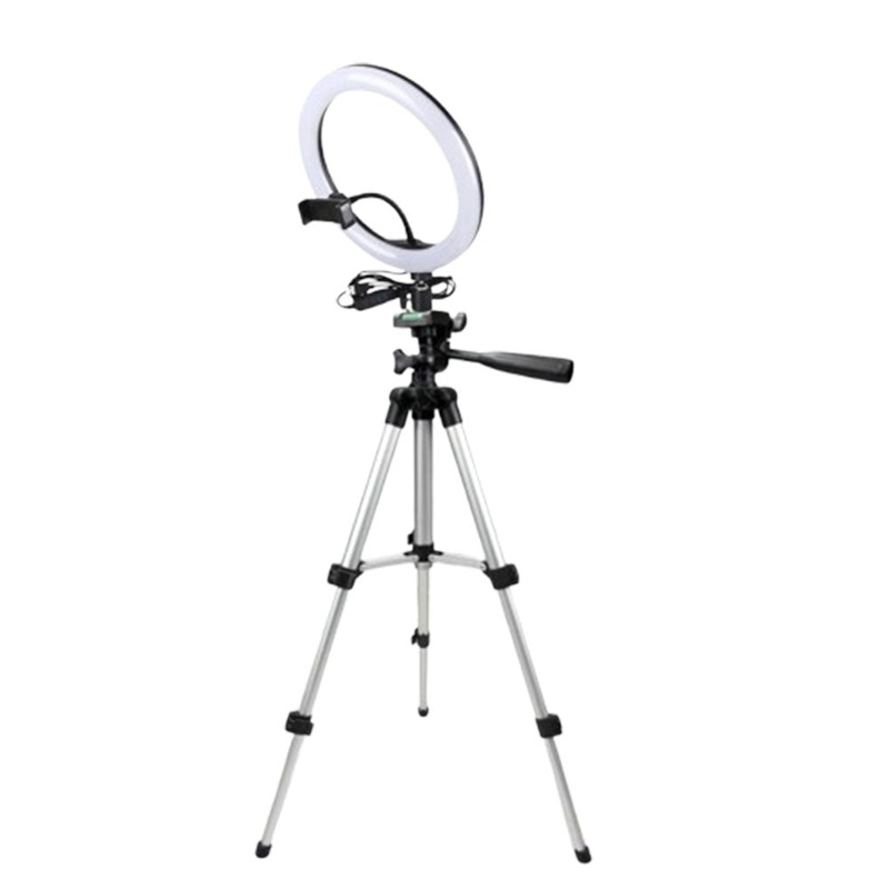 Pxel RK20 10-inch Bi-Color Ring Light USB Interface with 65cm Tabletop Tripod