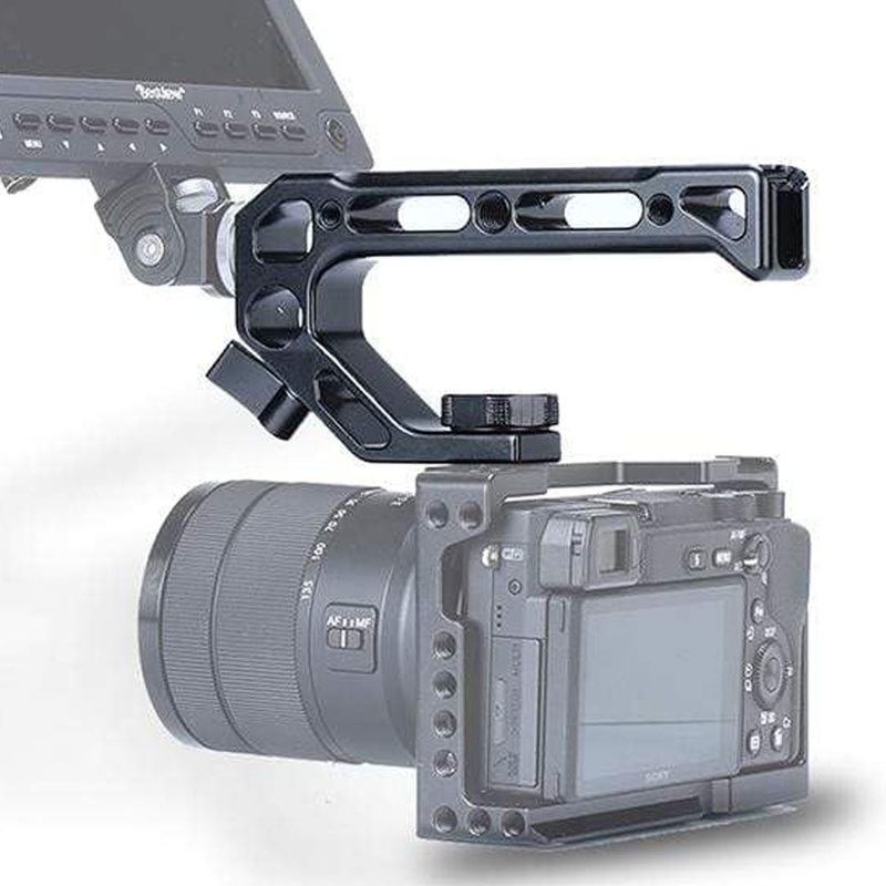 UURig by Ulanzi R008 Top Handle Grip Arri Locating Screw with Cold Shoe Monitor Holder for Cameras
