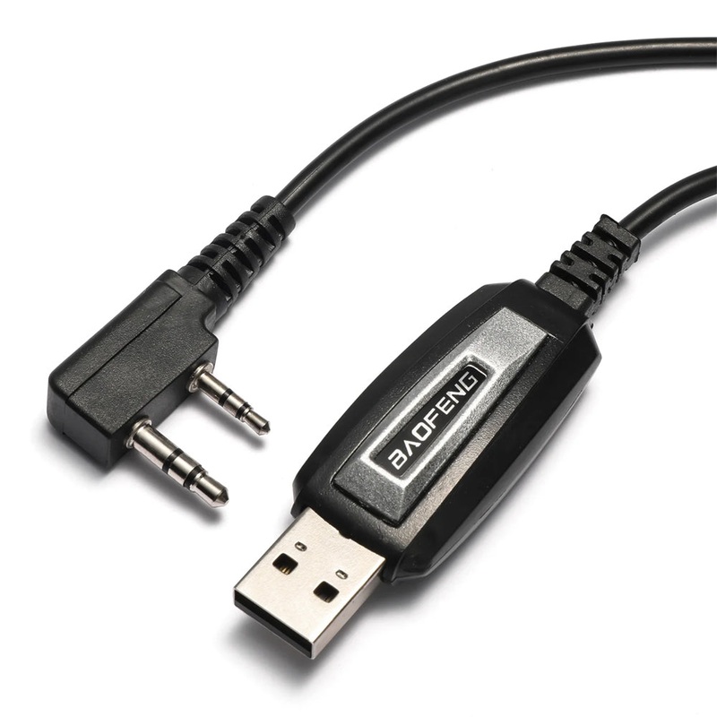 Baofeng Programming Cable USB to Twin AUX Jack for Walkie-Talkie UV-5R, UV-5RA, UV-5R Plus, BF-888S, UV-5R EX, UV-5RX3, Radioddity GA-2S, GA-5S with Program Software CD – Windows 10, 7, XP, Vista Supported