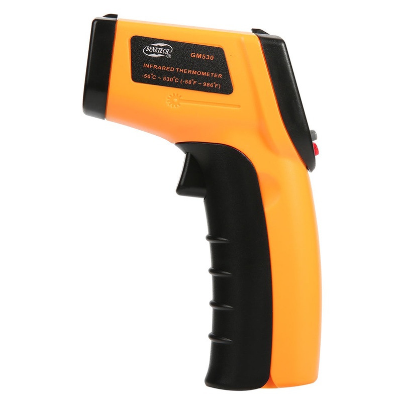 Benetech GM530 Non-Contact Infrared Thermometer Digital Thermal Scanner (Battery Included) with Infrared Sensor from -50 to 530 Celcius, LCD Display for Hot Hazardous Objects, Body & Forehead Temperature Check