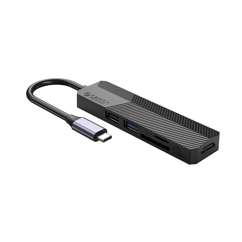 [CLEARANCE] ORICO 5-in-1 USB 3.0 Multifunctional Docking Station with 5Gbps Type C Input, 4K 30Hz UHD, 5Gbps USB-A 3.0, USB-A 2.0, SD & TF Card Slot for Windows 8/10, macOS, Linux | MDK-5P