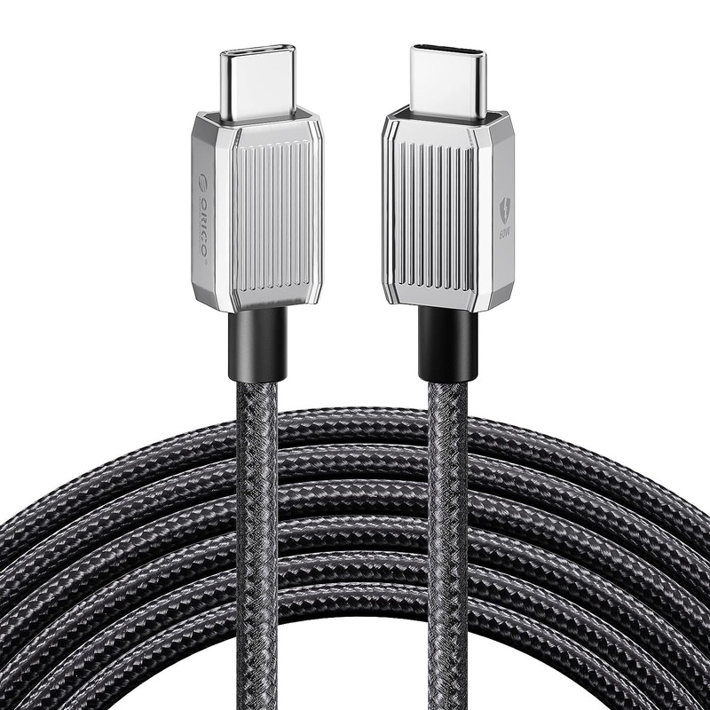 [CLEARANCE] ORICO GQZ60 (2m) USB Type C to USB Type C Fast Charging Data Cable 20V/3A PD 60W, 480Mbps Transmission Rate, Nylon-Braided Zinc Alloy for Type C Port Devices, Smartphones, Android, Tablet